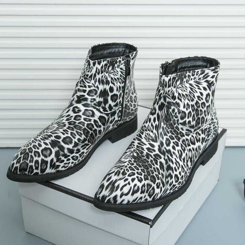 

Fashion Autumn New Men Senior Fashion Non Slip Chelsea Boots Zip High Top Leather Pointed Boots Brand Trends Comfort Male Ankle Footwear 39 темно-серого