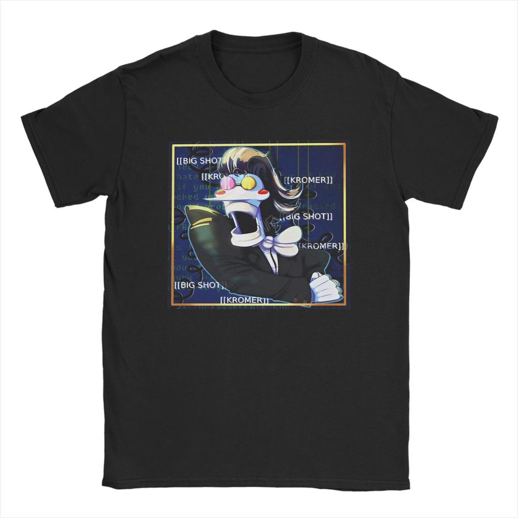 Men Women Spamton and Tenna Child of Divorce Deltarune Game T Shirt Cotton Graphic Printing Tee Shirts Clothing Outfits Tops