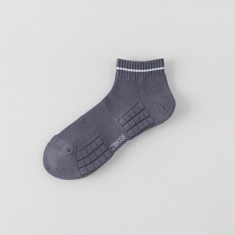 

Мужские летние тонкие сетчатые дышащие спортивные носки с низким верхом, амортизирующие, нескользящие 1 pair серый