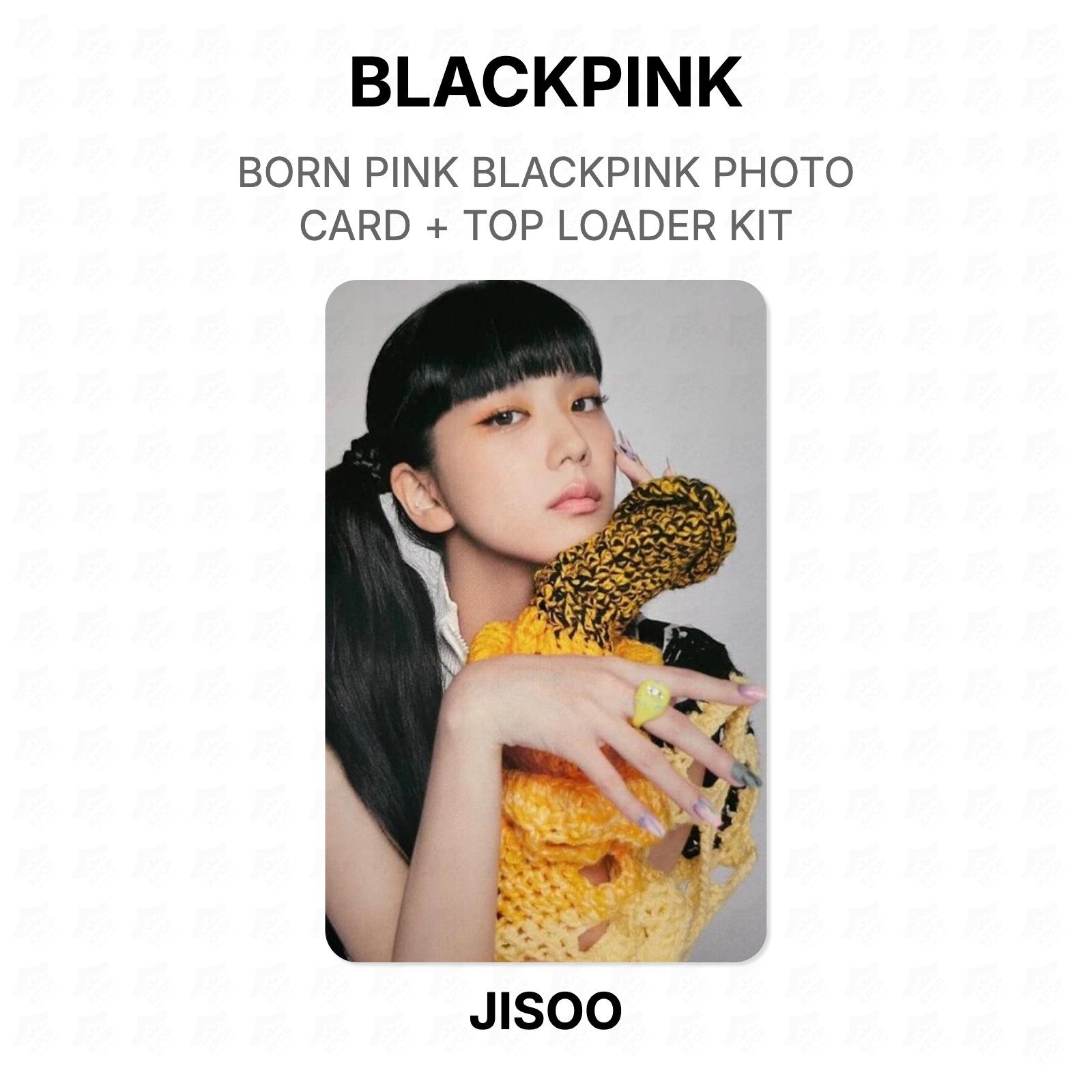 BLACKPINK BORN PINK BLACKPINK PHOTO CARD + TOP LOADER KIT Official Photocard JISOO