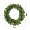 Round Green Artificial Wreath Christmas Garland for Front Door Outside Decor