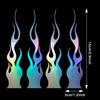 TOMALL 4 Pieces 15cm Flame Reflective Sticker Car Vinyl Racing
