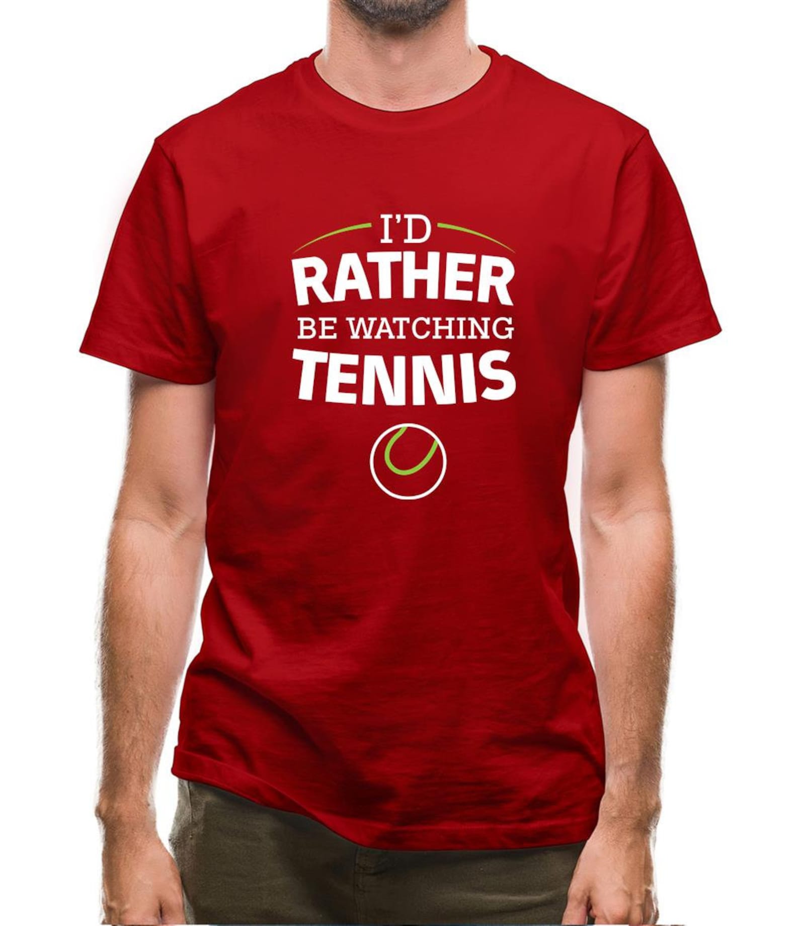 I d Rather Be Watching Tennis Mens T-Shirt 2XL