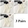 3 Pairs Women's Mid-calf Socks for Autumn and Winter Warmth
