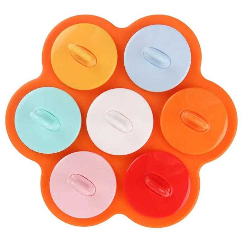 

1 шт. 7 отверстий DIY Ice Cream Pops силиконовая форма для мороженого, шарики для мороженого, формы для фруктового мороженого, детские фруктовые шейки, аксессуары для домашней кухни, инструмент