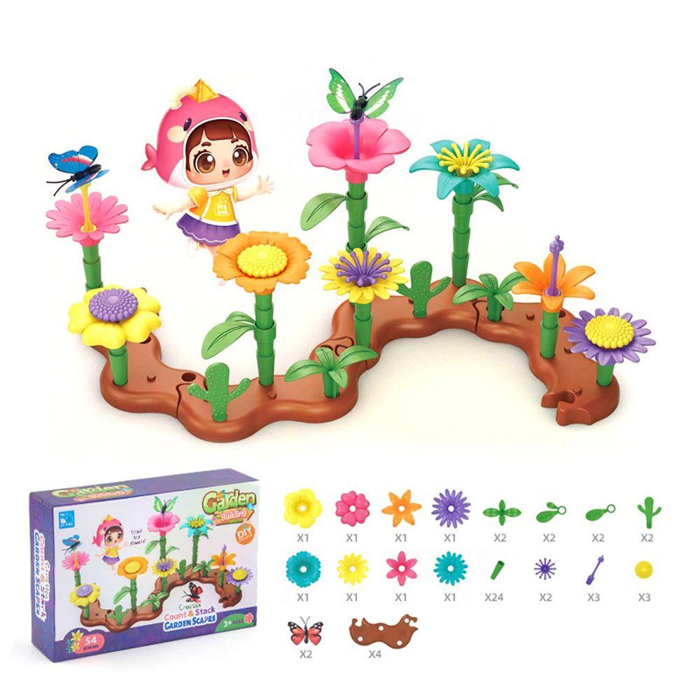 Flower Arrangement Toys Interconnecting Blocks Toys Building Garden Game Growing Flower Blocks