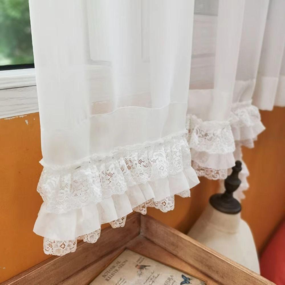 Dreilagiger Chiffon-Netzstoff 13 cm breit Tüll-Spitzenstoff DIY Kleid Bekleidung Kragen Nähen Dekoration