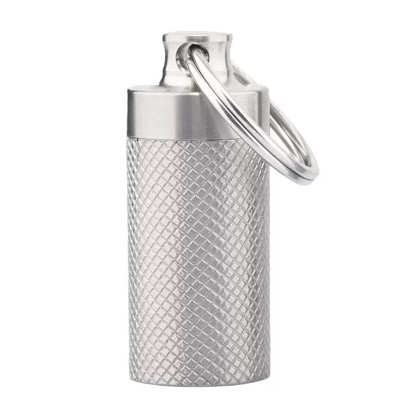 Stainless steel medicine bottle Portable Waterproof Medicine Storage Box Camping First Aid Portable Medicine Kit