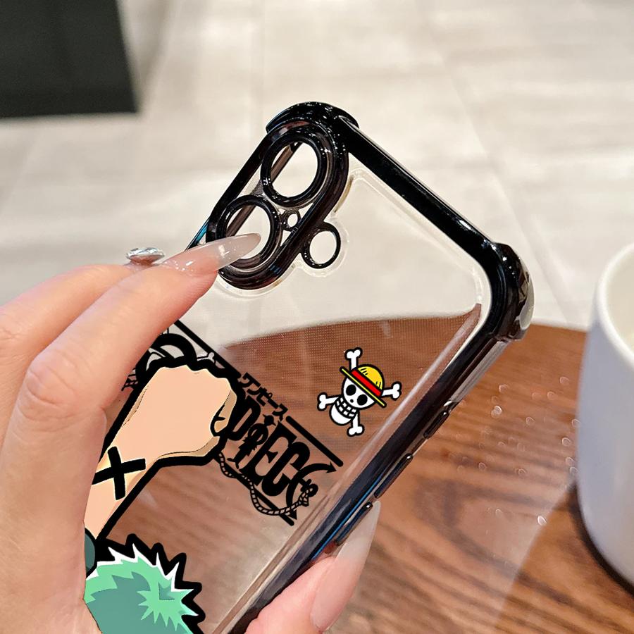 Custodia per Telefono One Piece Zoro Luffy per Apple iPhone 17 Pro Max 15 14 12 Plus Air 16e 16 Pro 13 11
