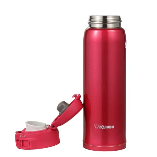Zojirushi (ZOJIRUSHI) Stainless Steel Water Bottle, Direct Drinking, 480ml, Clear Red, Lightweight, SM-SA48-RW