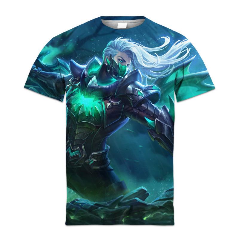 Summer King of Glory Game Clothes Men's Short Sleeved T-shirt for Middle School Students 3D Digital Printed T-shirts Top