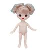8-Zoll 17cm Nackte BJD-Puppe mit 3D-Echtglasaugen, 13 Gelenken, Make-up, Anziehoptionen