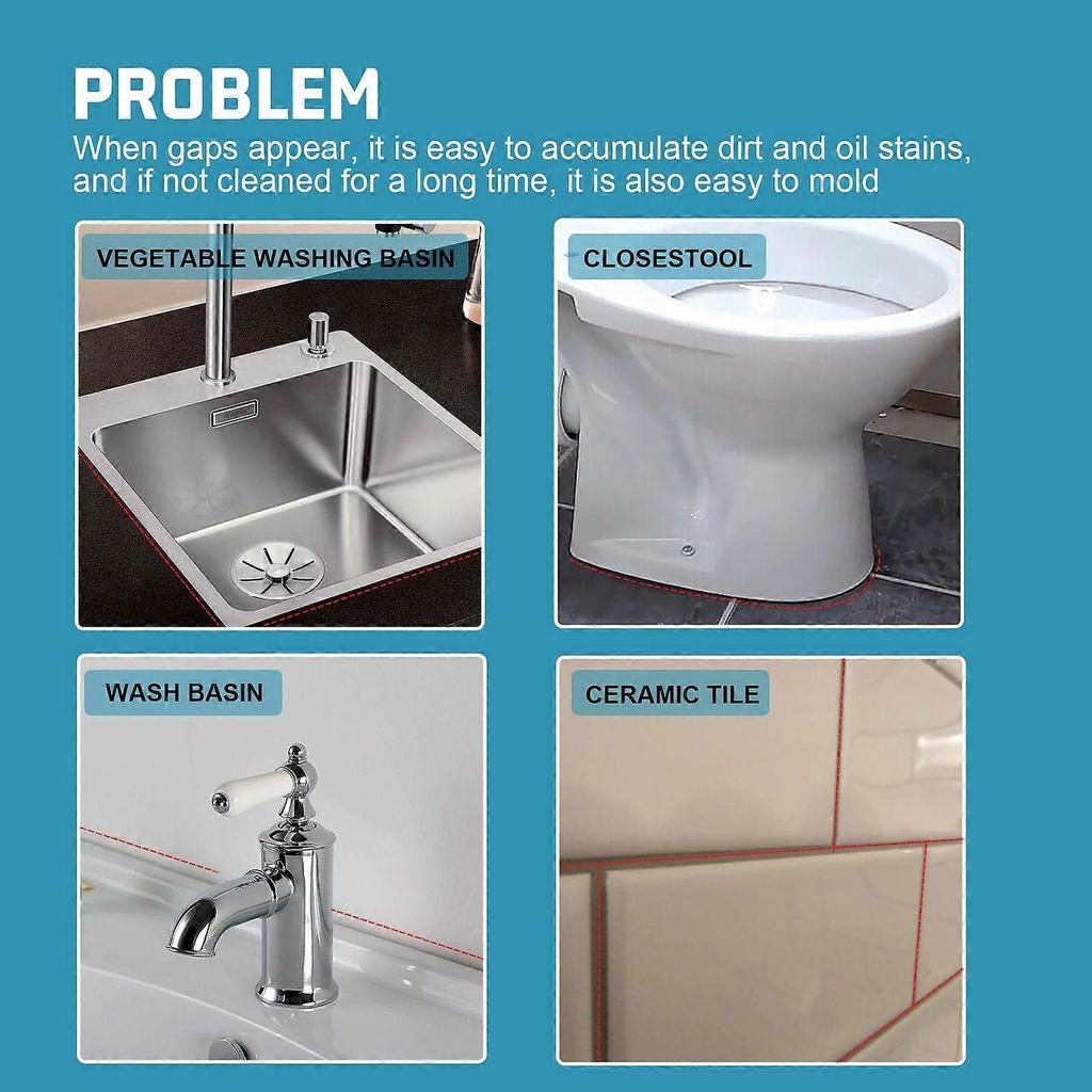 Toilet edge sealing plastic steel mud bathroom toilet wall floor tile gap repair agent 100g + scraper