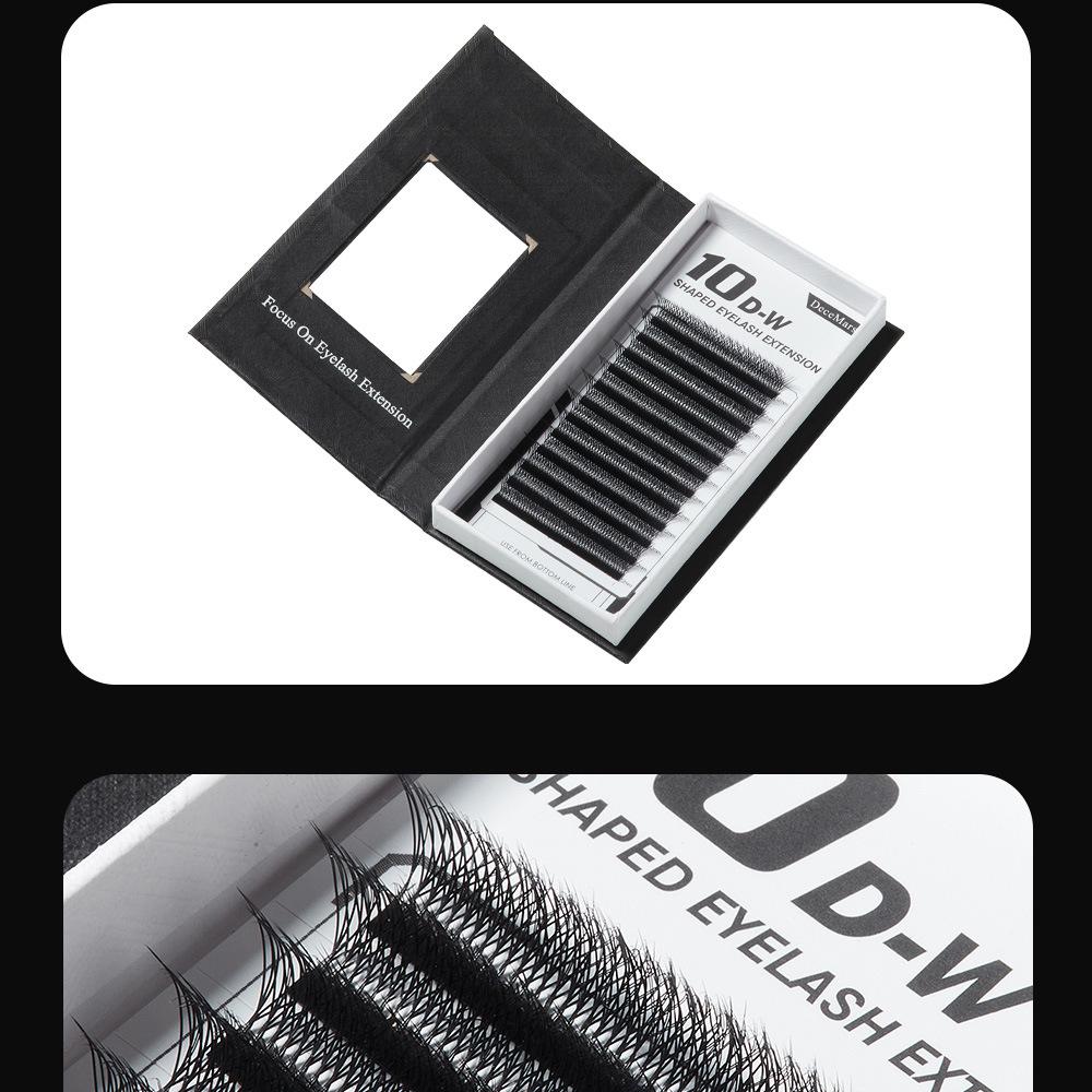 DeceMars 10D Natural Clover Grafted Individual False Eyelashes - Long-lasting Extensions
