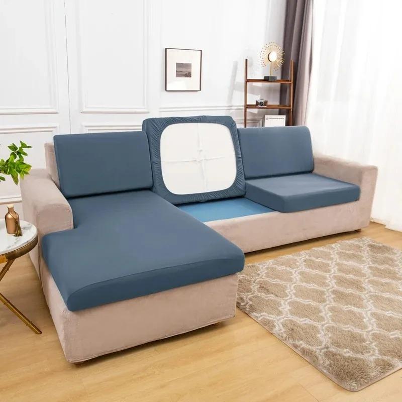 Elastic Stretch Sofa Cushion Cover For Living Room Pet-Friendly Washable Spandex Slipcover Custom Fitted Sofa Cover For Home