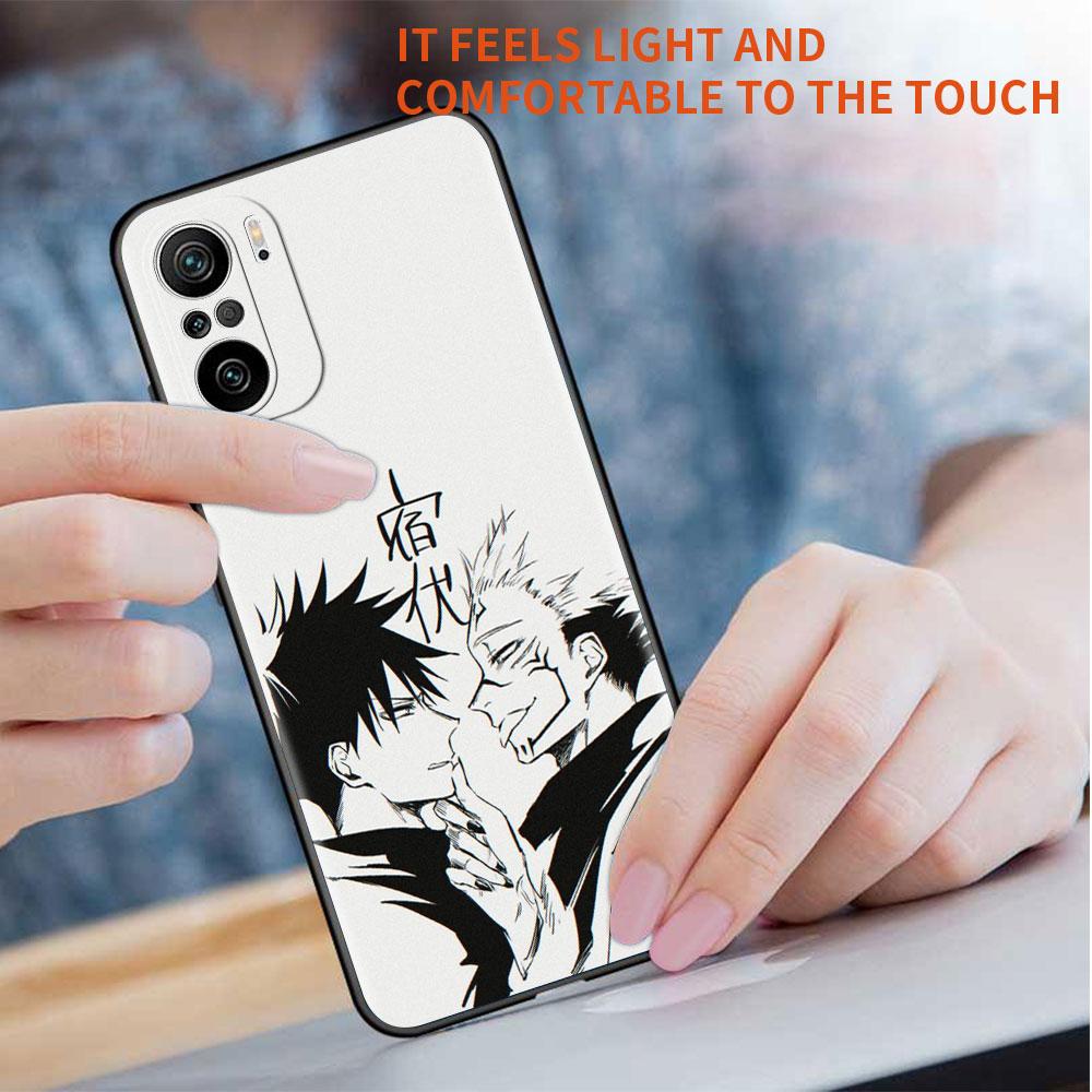 Hülle für Xiaomi Redmi Note 11 9S 10 9 8 7 9A 9C 9i K40 8T 10C 9T K50 Silikon Handyhülle Niedliches Jujutsu Kaisen Anime