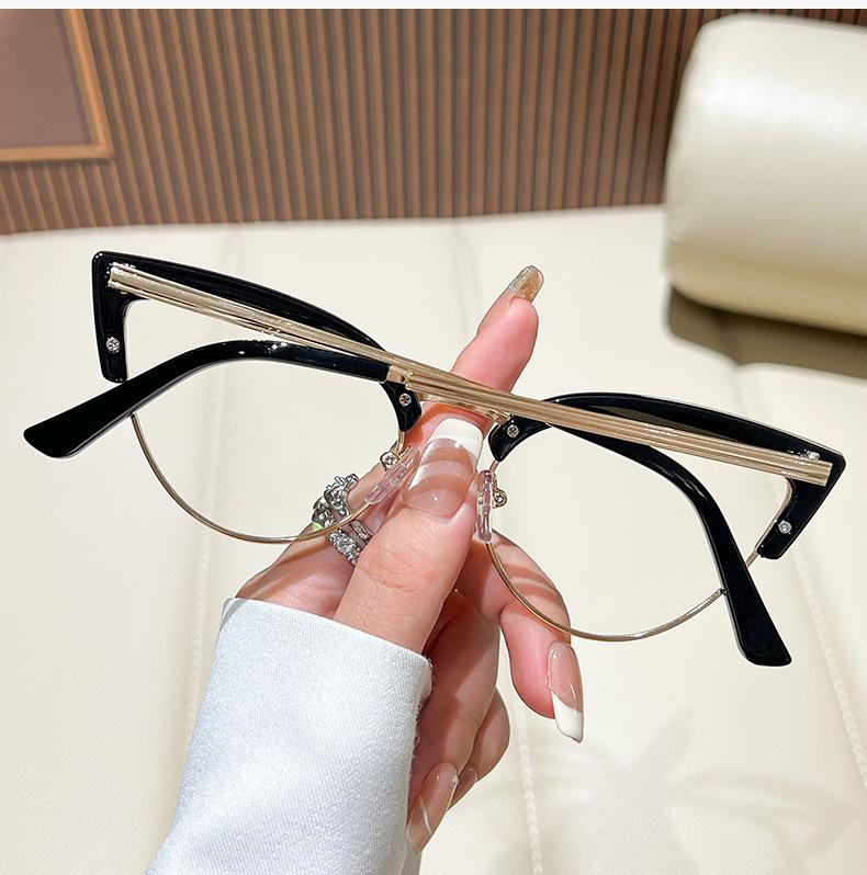 Women Cat Eye Anti Blue Light Metal Reading Glasses+1.0+1.5+2.0+2.5+3.0+3.5+4.0