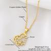 Shell Heart-shaped Peach-Flower Moon Flower Hollow Engraved Zircon Necklace