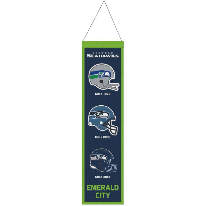 Bannière - WINCRAFT - NFL Teams EVOLUTION - Seattle Seahawks - 80x20cm - 70% Laine, 30% Polyester