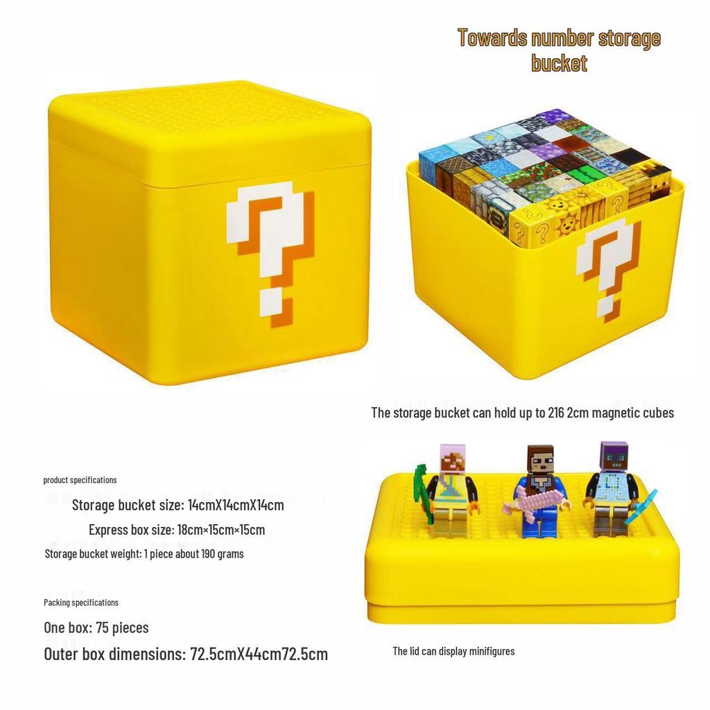 Magnetic Iron Building Blocks - Mini Educational Toy for Boys with Storage Box