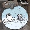 Simon'S Cat Round Area Rug Carpet Rug For Living Room Bedroom Sofa Playroom Decor Nonslip Floor Mat