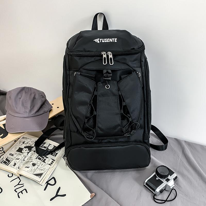 

New trend sports backpack men s large-capacity outdoor travel backpack independent shoe compartment basketball football training bag