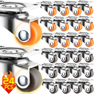 Universelles Möbelrad Schwerlast-Lenkrollen 360° Drehung Rolle Weiches Gummirad für Tisch Stuhl Sofa Lenkrollen