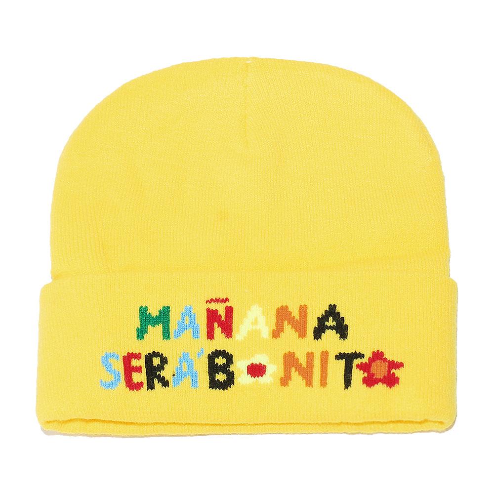 European and American winter Manana colorful letter knitted hat European and American wool hat men and women cold hat women