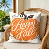 Pumpkin Patch Cushion Cover Double-Sided Plush Sofa Cushion Covers Organic Breathable Invisible Zipper