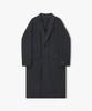 Liberclassy [25Fw] Llw21695 Charcoal Cashmere Blend Semi-Overfit Handmade Maxi Single Coat