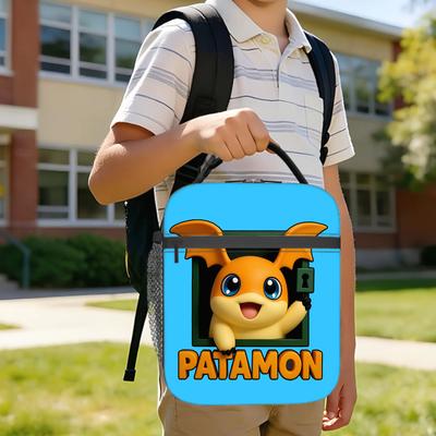 Digimon Patamon Insulated Lunch Bag Thermal Bag Meal Container Portable Lunch Box Tote Food Storage Bags Office Outdoor