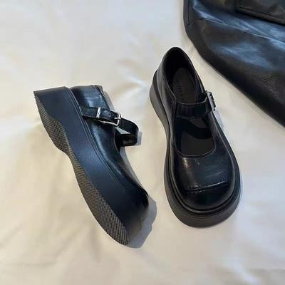 Avec jupe style JK collège Mary Jane chaussures simples style étranger français rétro plateforme petites chaussures en cuir chaussures pour femmes nouveaux modèles printemps et automne 2025