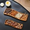 Portable Wooden Snack Tray 3/4 Compartments Dipping Plate Nut Platter  Office Snacking