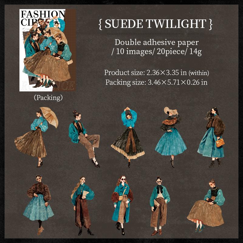 Mr.paper Винтажные наклейки с персонажами 20 листов для скрапбукинга, журнала, DIY, коллажа для планера, украшения дневника, художественные принадлежности