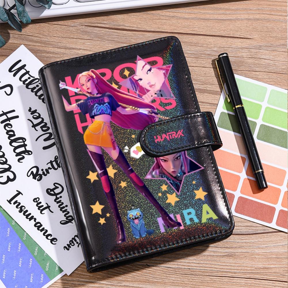 Peripheral Laser Notebook Student Handbook Notebook Hard Shell Loose-leaf Book Cartoon Animation