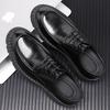 Inner heightening leather shoes men's 8cm big head men's shoes genuine leather business wear Derby shoes invisible heightening work casual shoes