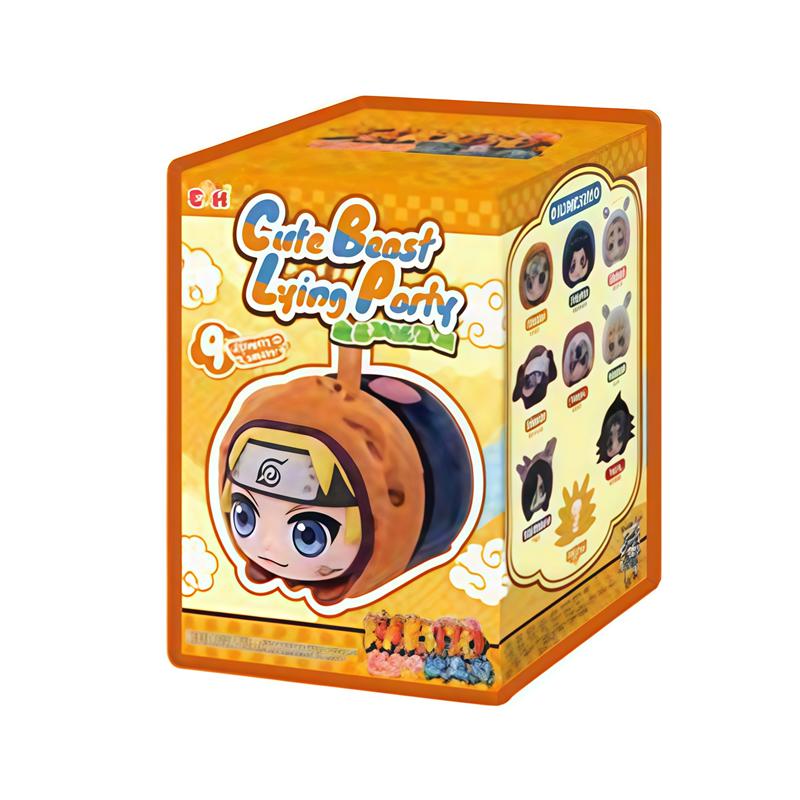 Оригинальная подлинная слепая коробка EAKI Naruto Shippuden Серия Звериная вечеринка Лежащая серия Плюшевая кукла Аниме-персонажи Милая игрушка Подарок