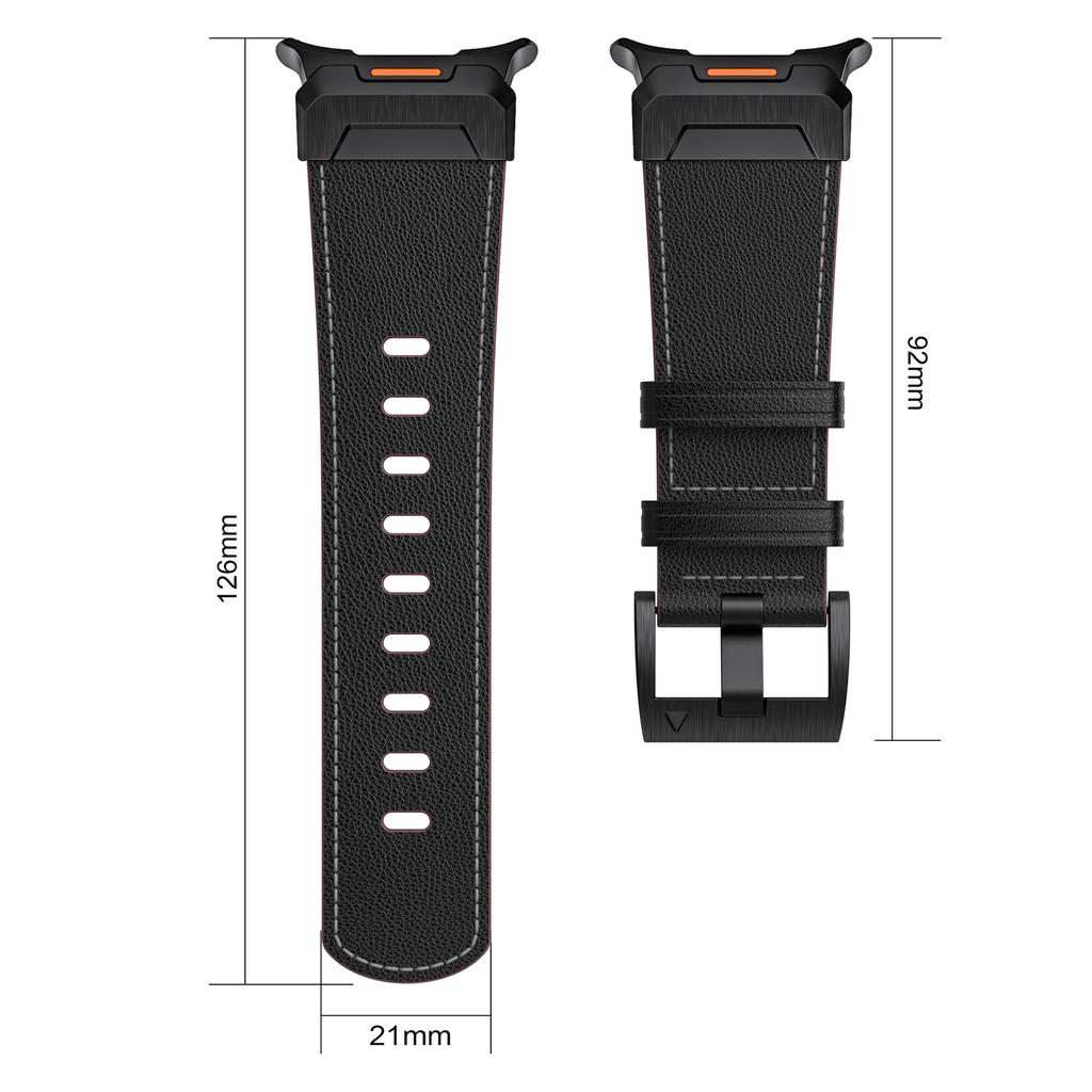 Leather Strap for Samsung Galaxy Watch 7 Ultra 47mm Replacement Sport Bracelet for Galaxy Watch Ultra 47mm Band Accessories