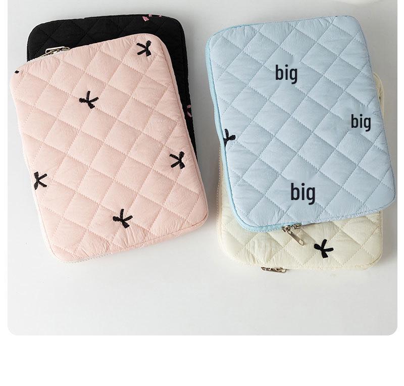 Korean Cute Diamond Embroidery Bow Tablet & Notebook Storage Bag (11/13/15 Inch)