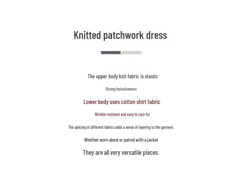 Women's Knitted Splicing Sleeveless Midi Dress