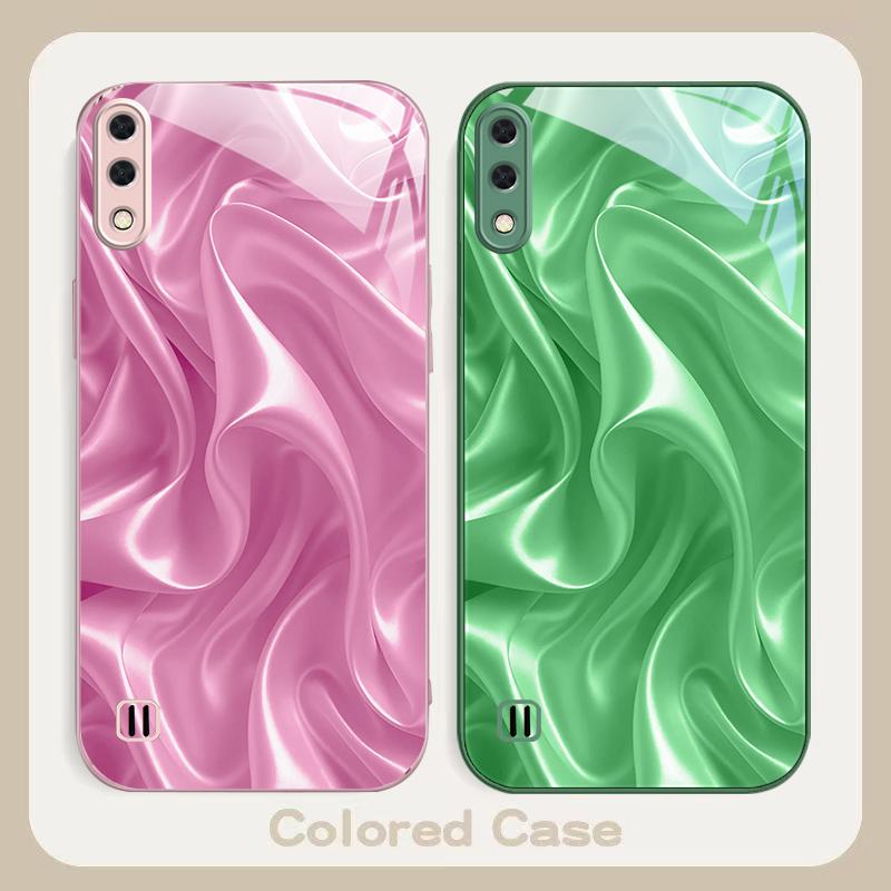 The Golden Silk of Waves For Samsung A01 02 A03 Core 04 05 06 10 12 A13 14 5G 15 16 M02 12 Note 8 9 10 20 Glass Ultra Phone Case