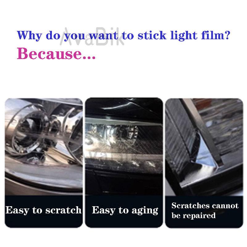 For Tesla Model 3 Y 2017- TPU Modified Black color-changing film Blackened Headlight Taillight Foglight Protective Film