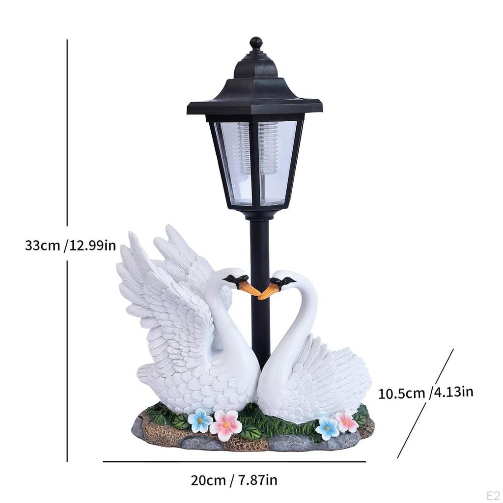 Schwanen-Gartenfigur mit Solar-Außenbeleuchtung, stilvolle Dekoration, Geschenk, Landschaftsleuchte