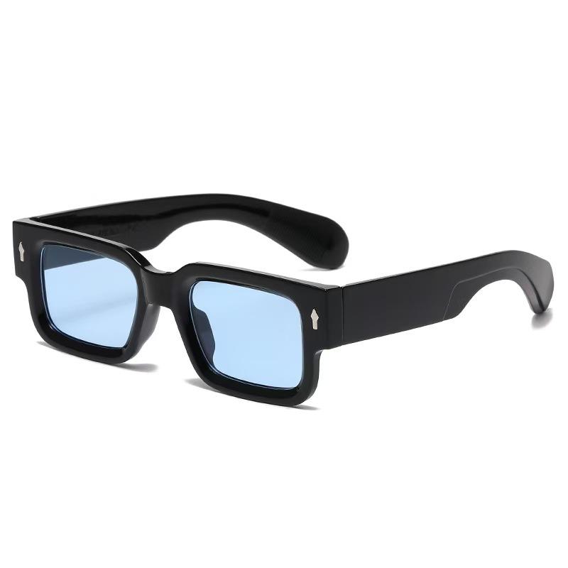 Fashion Retro Rectangle Punk Glasses Brand Design Women's Sunglasses Black Fashion Square Sun Glasses for Men's UV400