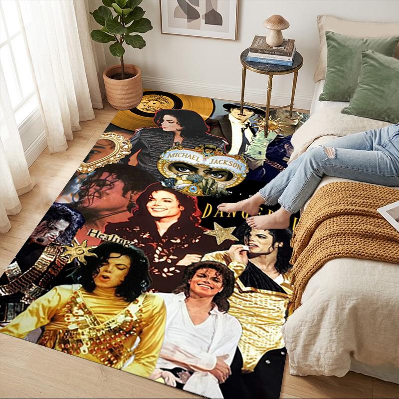 Michael Jackson Living Room Nonslip Area Rug Soft Carpet For Bedroom Gameoom Playroom Sofa Office Home Decor Doormat