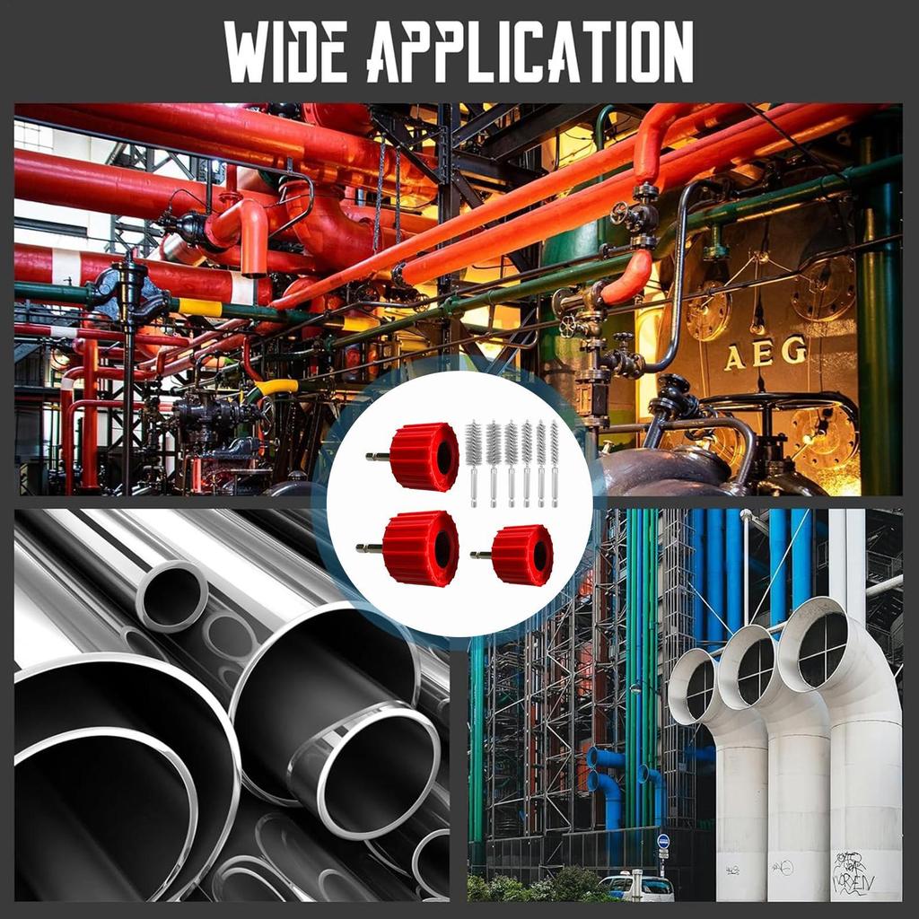 Copper Pipe Cleaner For Drill Deburring Brush For Tube Efficient Copper Pipe Cleaner For Garage Industrial Soldering Household