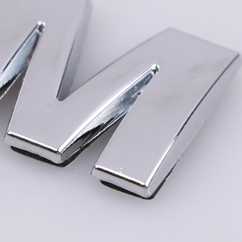 5Pcs 3D Embossed Letter/Number Decal Sticker Made Of High-Quality Metal Chrome Plated For Car/Auto Decoration