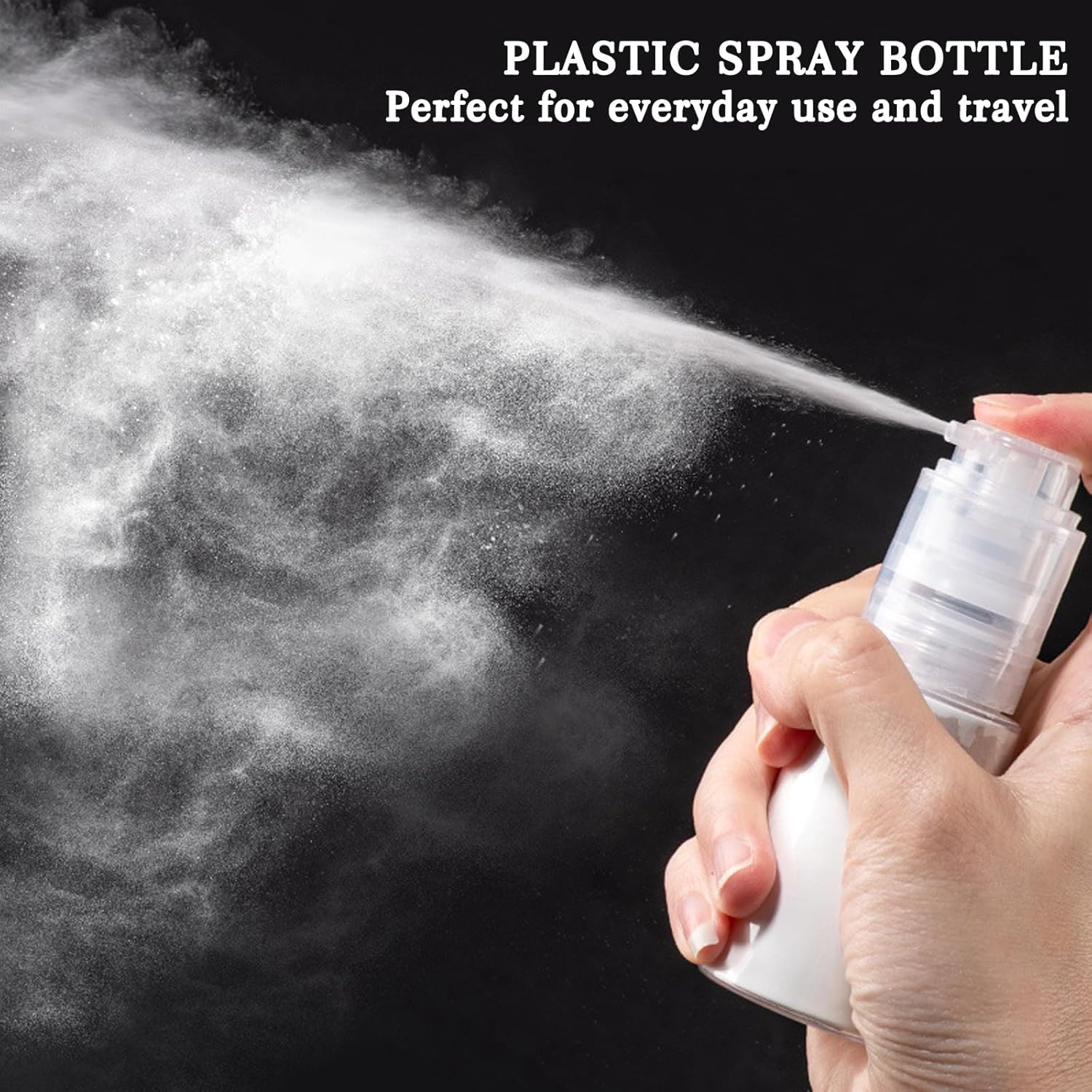 HSOMiD 2 Pack - Empty Powder Spray Bottle, Barber Powder/Talc Powder/Hair Fibers Sprayer, Applicator for Hair Salon, Cleaning, Plants, Misting & Skin