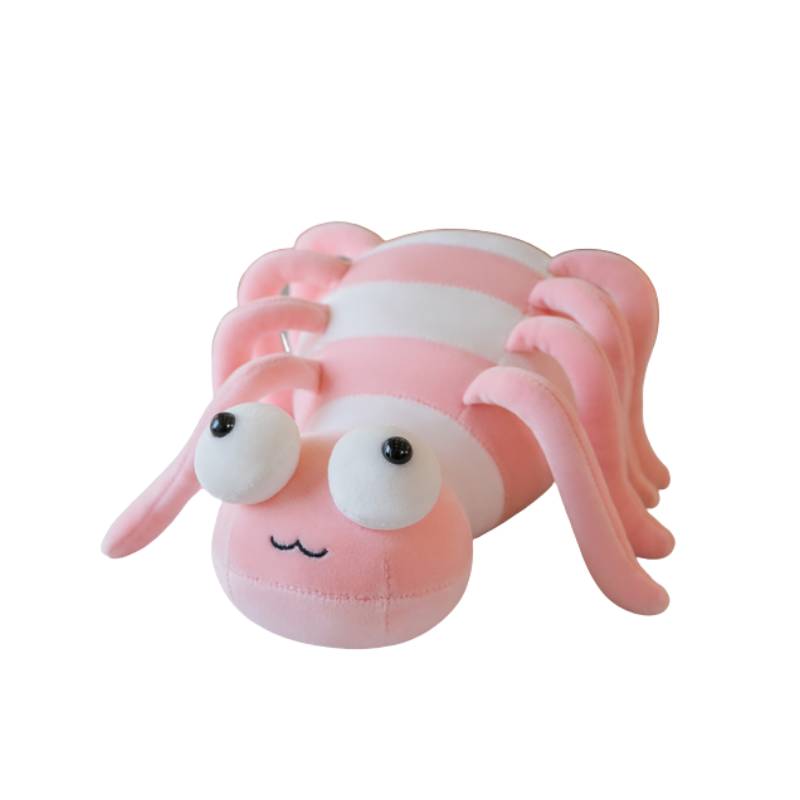

Legged Long Striped Spider Plush Toy Stuffed Animal Kids Bedroom Decor Bug Doll 30CM/11.81in рожевий