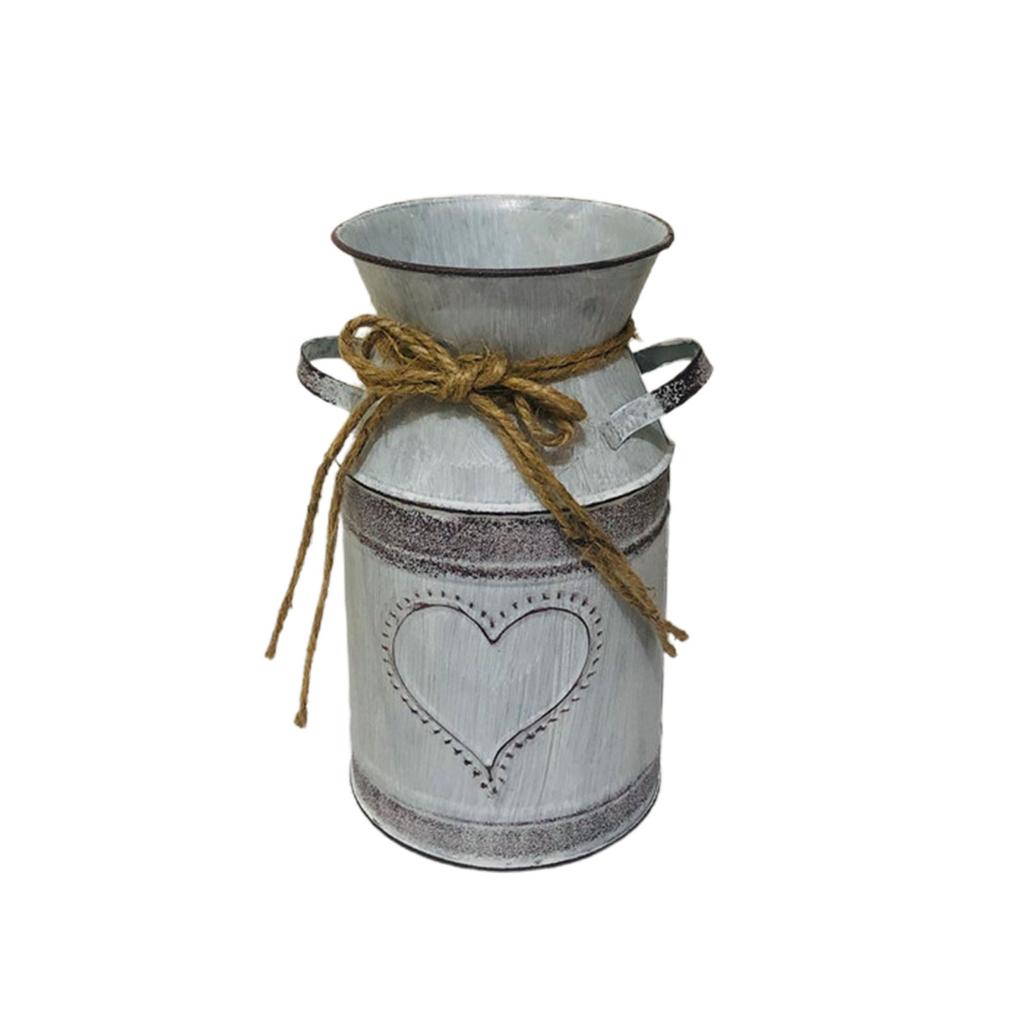Buy Tin Bucket Vase Retro Vases Pots Buckets Wedding Kitchen Ornaments